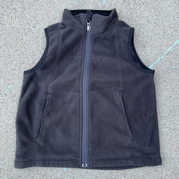 L.L. Bean Classic Fleece Vest Size M (5/6) gray unisex preloved winter autumn - Picture 1 of 5